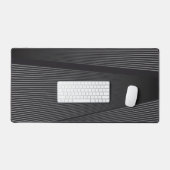 Abstrait contemporain noir et argent (Clavier et souris)
