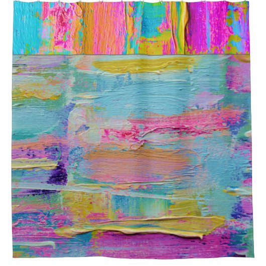 Abstrait Couteau Palette Peinture Douche Rideau (Devant)