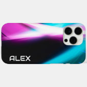 Abstrait Cyan, Magenta & Black coque iphone dynami (Verso (horizontal))