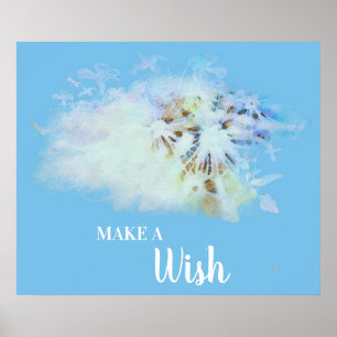 *~* Abstrait DANDELION Bleu Faire une affiche de s
