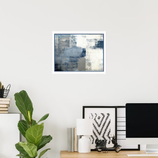 "Abstrait dans Denim" Impression 16x20 (Bureau à domicile)