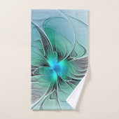 Abstrait De Bleu, Art Fractal Moderne (Serviette à main)