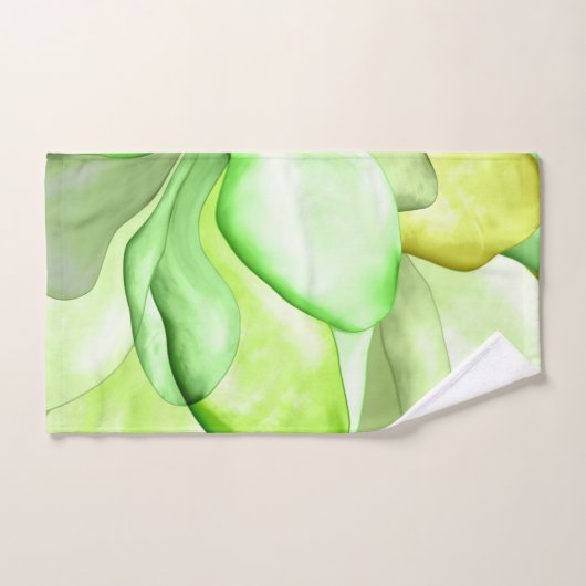 abstrait de feuilles douces (Serviette à main)