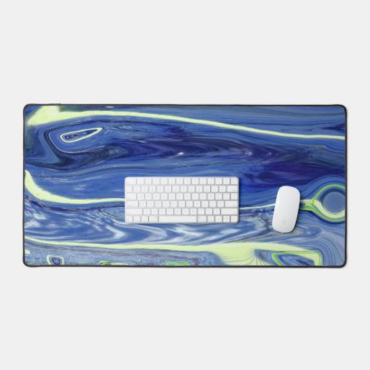 Abstrait de liquide bleu et vert (Clavier et souris)