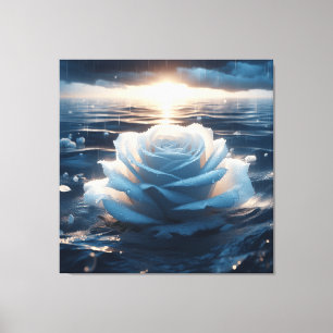 Abstrait de toile rose bleue et blanche de l'océan