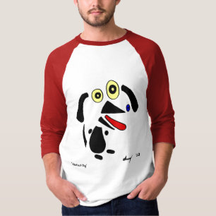 Abstrait Dog Mens Raglan T-Shirt