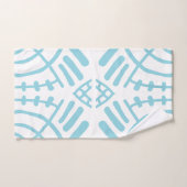 abstrait doodé bleu et blanc moderne (Serviette à main)
