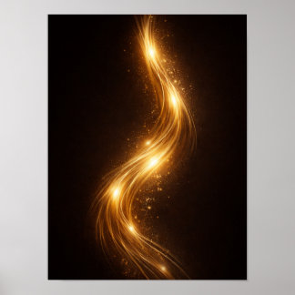 Abstrait doré noir – Art mural de luxe doré