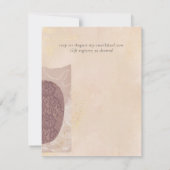 Abstrait Earth Gold Mariage Invitation budgétaire  (Dos)