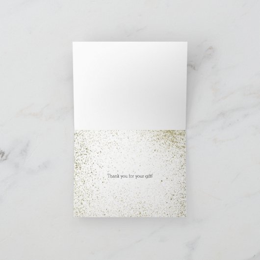 Abstrait éclaboussure de peinture dorée Merci (Intérieur)