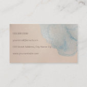 Abstrait Elegant Shimmery Carte de visite aquarell (Dos)