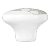 Abstrait Fern Frond - Vert foncé - Bouton de tiroi (Côté)