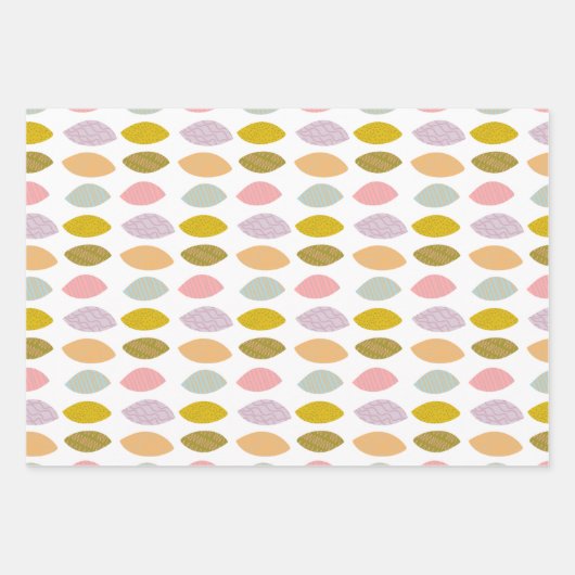 Abstrait Feuille Moderne Et Motif De Coordination (Devant 2)