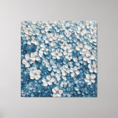 Abstrait Fleur Bleu Dense Art Mural (Recto)