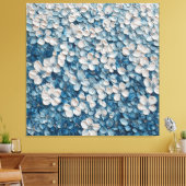 Abstrait Fleur Bleu Dense Art Mural (Insitu(Salon))