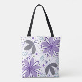 Abstrait Floral Art Sac fourre-tout commercial (Dos)