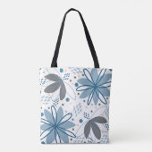 Abstrait Floral Art Sac fourre-tout commercial (Dos)