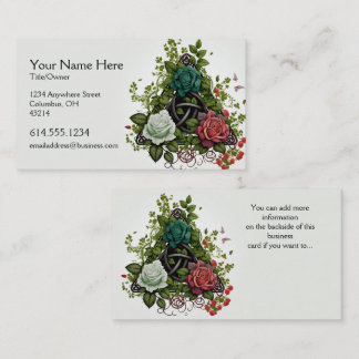Abstrait Floral Celtic Design Carte de visite irla