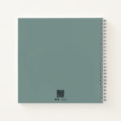 Abstrait Floral Espagnol Carnet Spiral Vert (Dos)