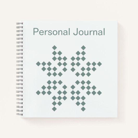 Abstrait Floral Espagnol Carnet Spiral Vert (Devant)