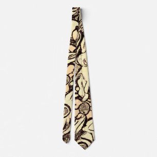 Abstrait Floral Grand Imprimé Unique Cravate Homme