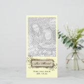 Abstrait Floral juste marié Carte photo (Debout devant)