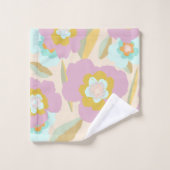 Abstrait Floral Pastel Lilac Motif (Gant de toilette)