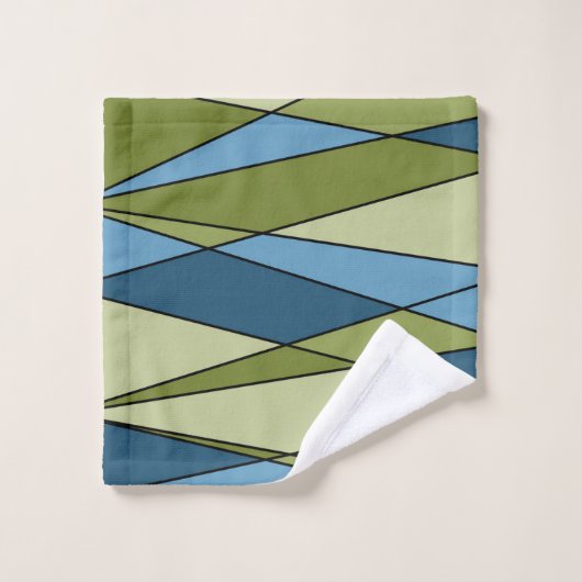 Abstrait formes géométriques modernes triangles bl (Gant de toilette)