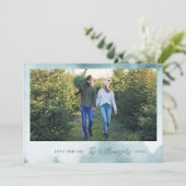 Abstrait Frost moderne Carte photo de vacances (Debout devant)