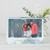 Abstrait Frost moderne Carte photo de vacances (Debout devant)