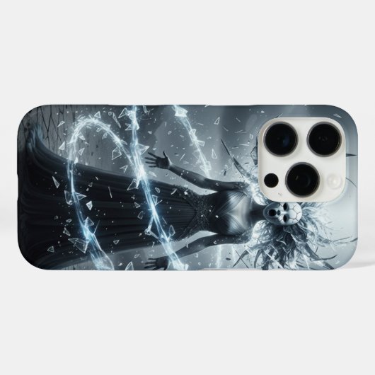 Abstrait Ghost Art iPhone 16 Pro Coque (Verso (horizontal))