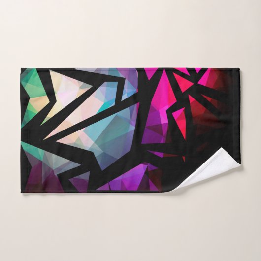 Abstrait graffiti polygonal moderne dar géométriqu (Serviette à main)