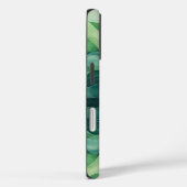 Abstrait Green Waves Apple iPhone 16 Tough Coque (Verso / Droite)