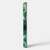 Abstrait Green Waves Apple iPhone 16 Tough Coque (Verso / Gauche)