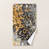 Abstrait gris et jaune (Serviette à main)