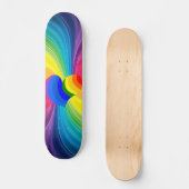 Abstrait Hippie Heart Skateboard Deck (Recto)