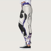 Abstrait hurler crâne Crazy Leggings (Gauche)