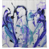 Abstrait Iris Fleurs Douche Rideau (Devant)