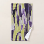 Abstrait jaune noir et pourpre (Serviette à main)