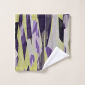 Abstrait jaune noir et pourpre (Gant de toilette)