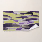 Abstrait jaune noir et pourpre (Serviette à main)