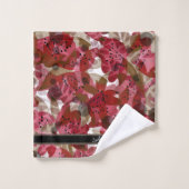 Abstrait joli joli fleurs rouges design floral (Gant de toilette)