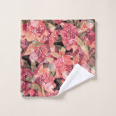 Abstrait joli joli rose fleurs design floral (Gant de toilette)