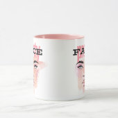 Abstrait joli visage café Mug (Centre)