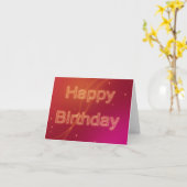 Abstrait Joyeux Anniversaire - Carte de voeux (Fleur jaune)