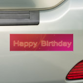 Abstrait Joyeux anniversaire - Sticker pare-chocs (En voiture)