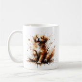 Abstrait Laughing Chien Mug (Gauche)