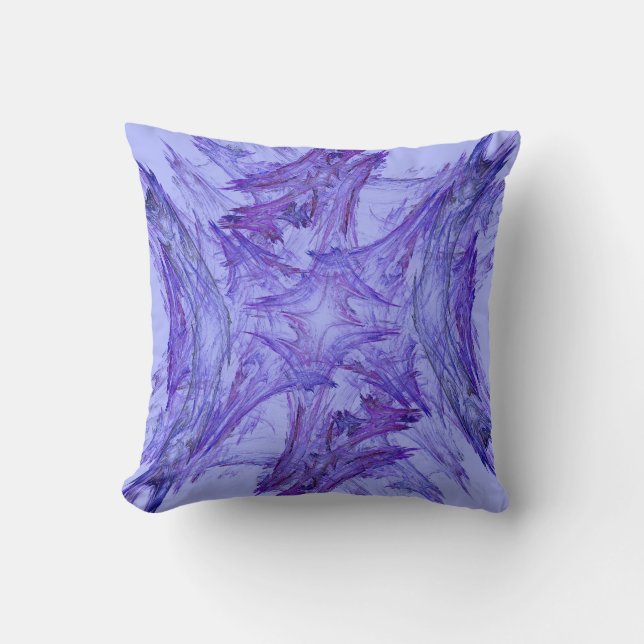 Abstrait Lavande violet Flocon de neige Coussin fr (Recto)