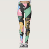 Abstrait leggings Motifs de Memphis (Devant)