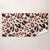 Abstrait léopard aquarelle. Motif poster de animal (Serviette de bain)